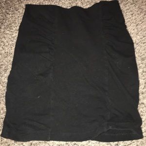Black mini skirt